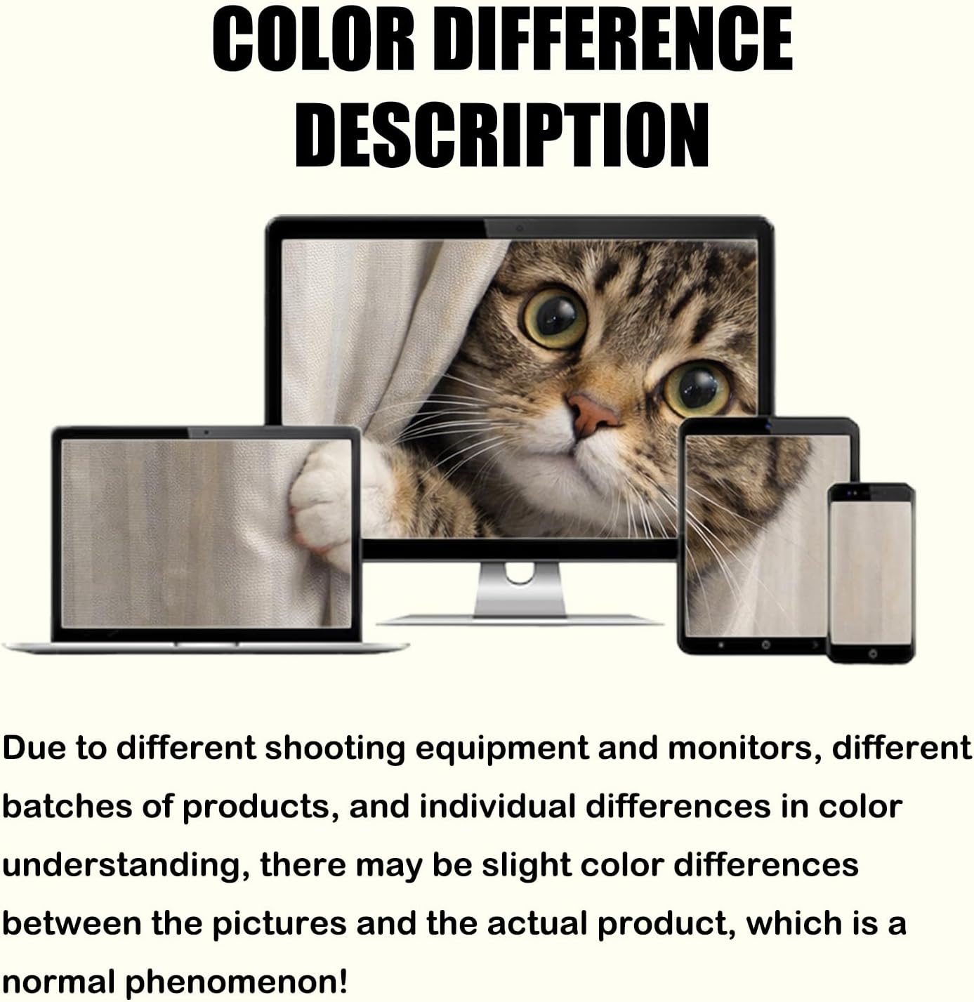Nuxovilar Tabby Cat Peeking 72x72 Inch Polyester Shower Curtain