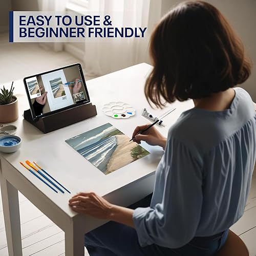 Miniatura 3 de Painting4Real Kit de pintura artística de bricolaje para adultos  Aprende a pintar la costa atlántica con tutoriales en video  Juego de pintura