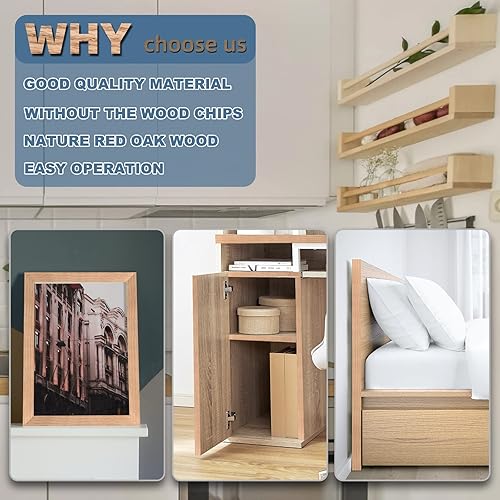 Miniatura 80 de Bandas de borde de melamina, rollo de chapa de 1/2 pulgada x 25 pies de borde blanco pre-pegado, cinta de madera real para reparación de gabinetes