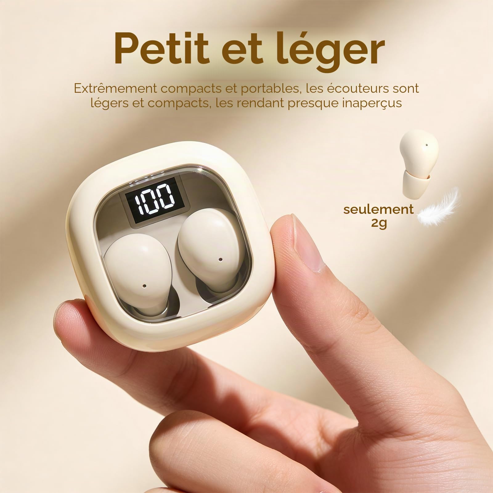 Xmenha Écouteurs de sommeil invisibles écouteurs Bluetooth sans fil pour dormir casque de sommeil sur le côté écouteurs petits canaux écouteurs cachés