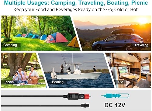 Miniatura 6 de Monoprice Emperor 15 - Refrigerador portátil de 15 litros con adaptador de enchufe de automóvil, 12 V CC para automóvilSUVcamionetafurgonetaRV,