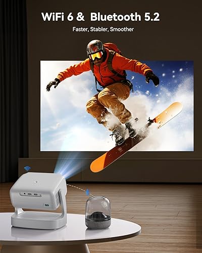 Miniatura 7 de Proyector 4K con WiFi y Bluetooth, 2000 proyectores ANSI para exteriores con más de 10,000 aplicaciones integradas, proyector inteligente bnoe