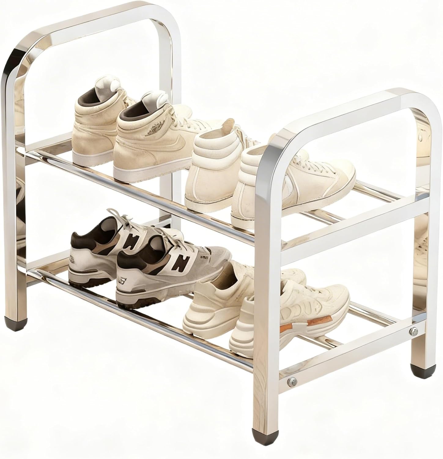 Shoe Rack Household Multifunctional Storage 2 and 3 Layers Solid Wood Shelf(Size:2 Layer)