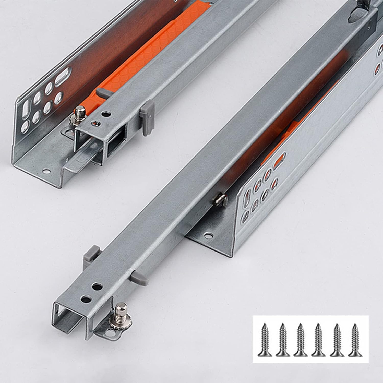 Ghkryd Two Stage Rebound Drawer Runners, Undermount, Hidden Drawer Slide Rail, Buffer/Rebound Track For Computer Keyboard Wardrobe Orbit(,350Mm)