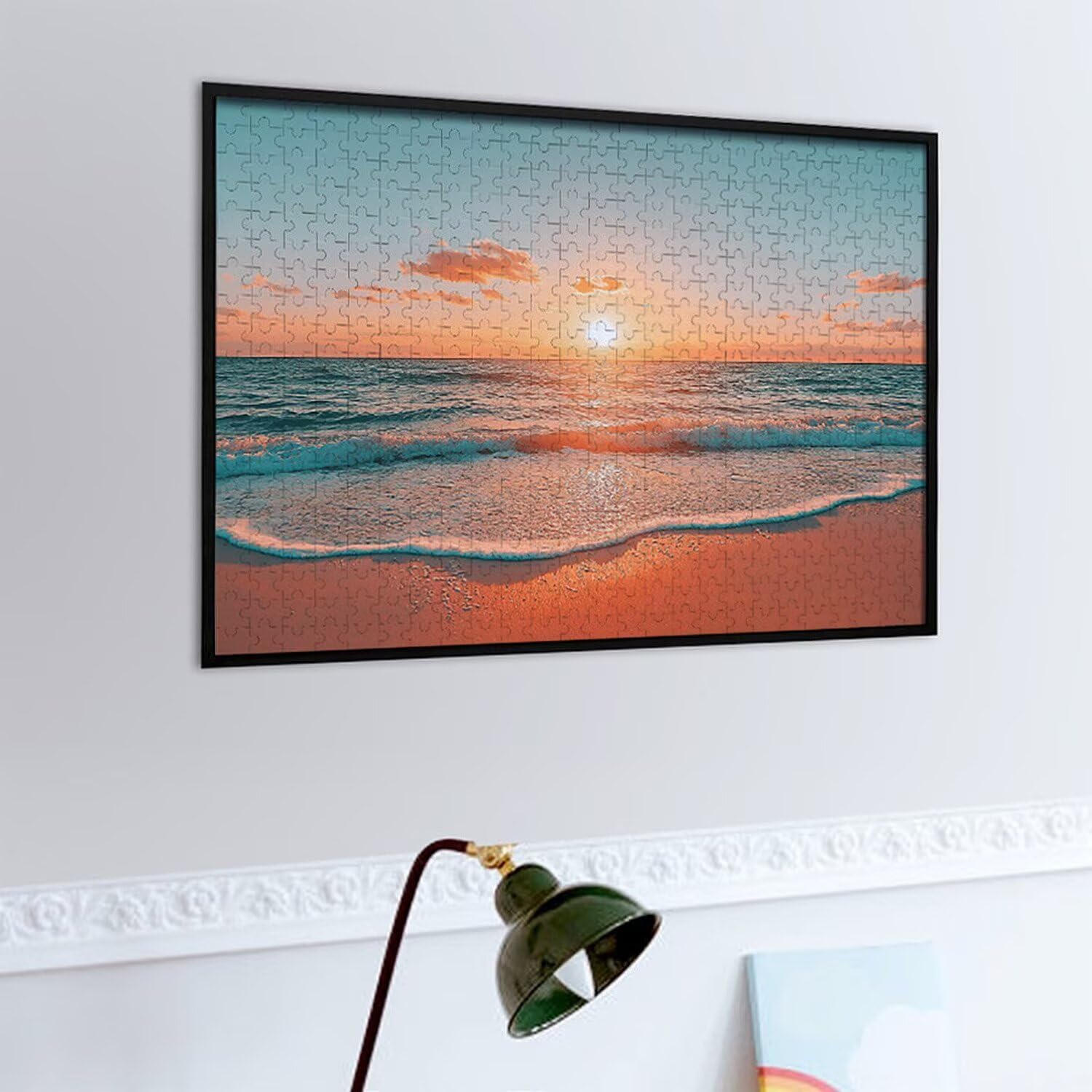 1000 sztuk puzzli, zachód słońca plaża 1000 sztuk puzzli dla dorosłych, prezent rocznicowy, prezent świąteczny, dekoracja domu, zapobieganie degeneracji mózgu u osób starszych v-840