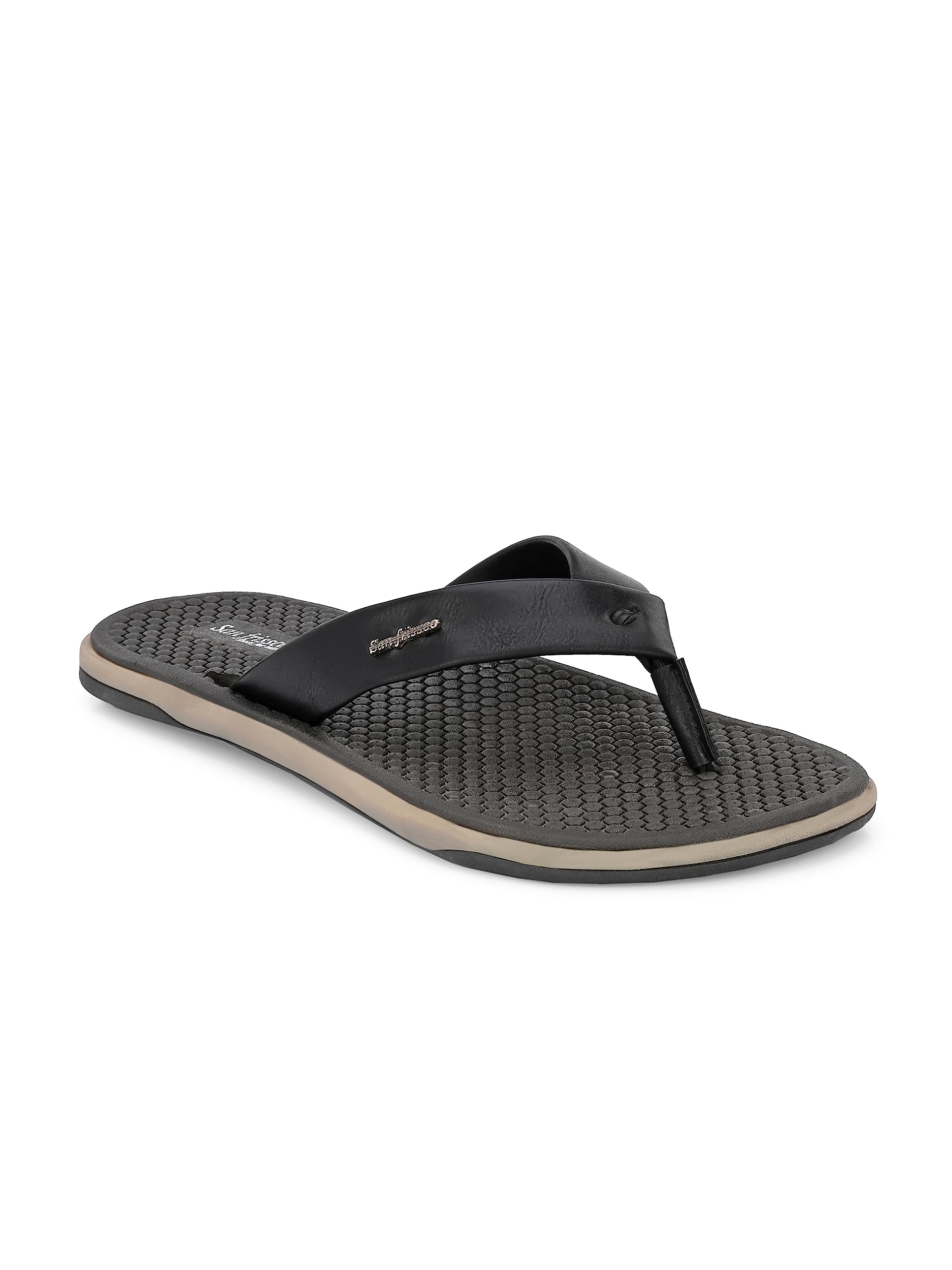 San Frissco Mens Sandal Adjustable with Open Toe/Ultra Soft Lightweight Durable Chappal for Outdoor Use/Festive Ethnic Wedding Slip on Slippers for Men - 10 (Black) (B0D6YTS4D4) Amazon Price History, Amazon Price Tracker