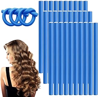 Flexible Hair Curler, 30PCS Bendy Foam Curler Rollers, 8mm Bendy Rollers, Hair Bendy Curlers Tool, Foam Hair Rollers, Heatless Curlers for Hair Salon DIY Styling Hairdressing Rollers(Blue)