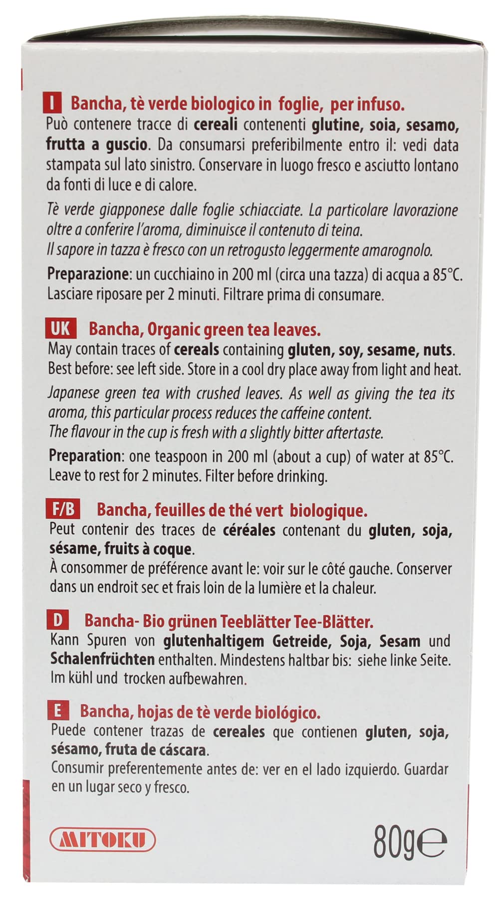 Probios The Bancha Foglie- Hojas de Té Verde Biológico, paquete de 3