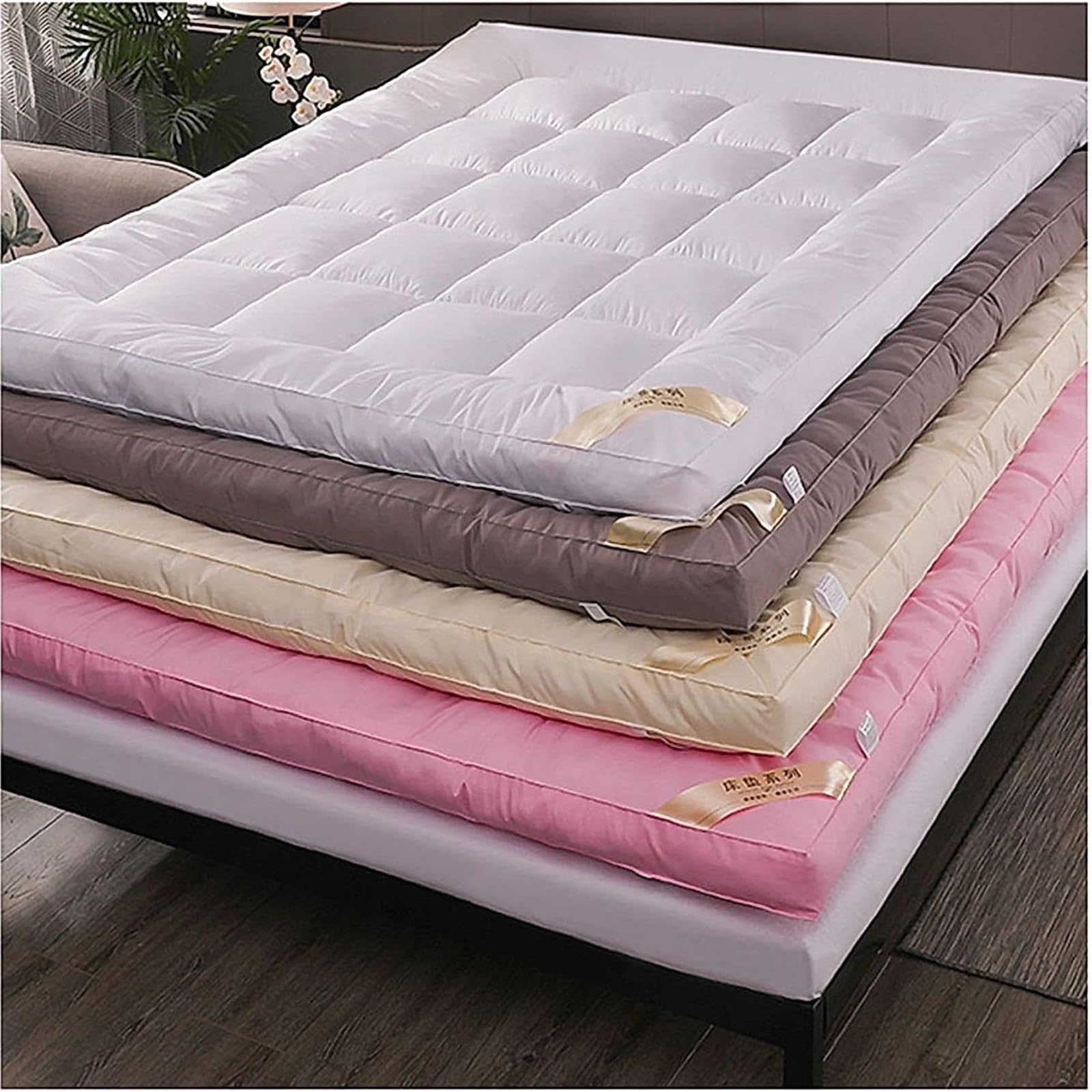 Matelas Futon Japonais Pliable - Tapis De Sol 1 Place 70/190 Ou 2 Places 140x190 - Coton (E,1.8mx2m