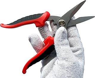 CarClothes Heavy Duty Utility Scissors,Professional Electricians Scissors,with Blades with Fine Serrations,Notches for Cutting Cables,insulated, Non-slip,for Cutting Wires,Cartons,Flexible Cables,etc