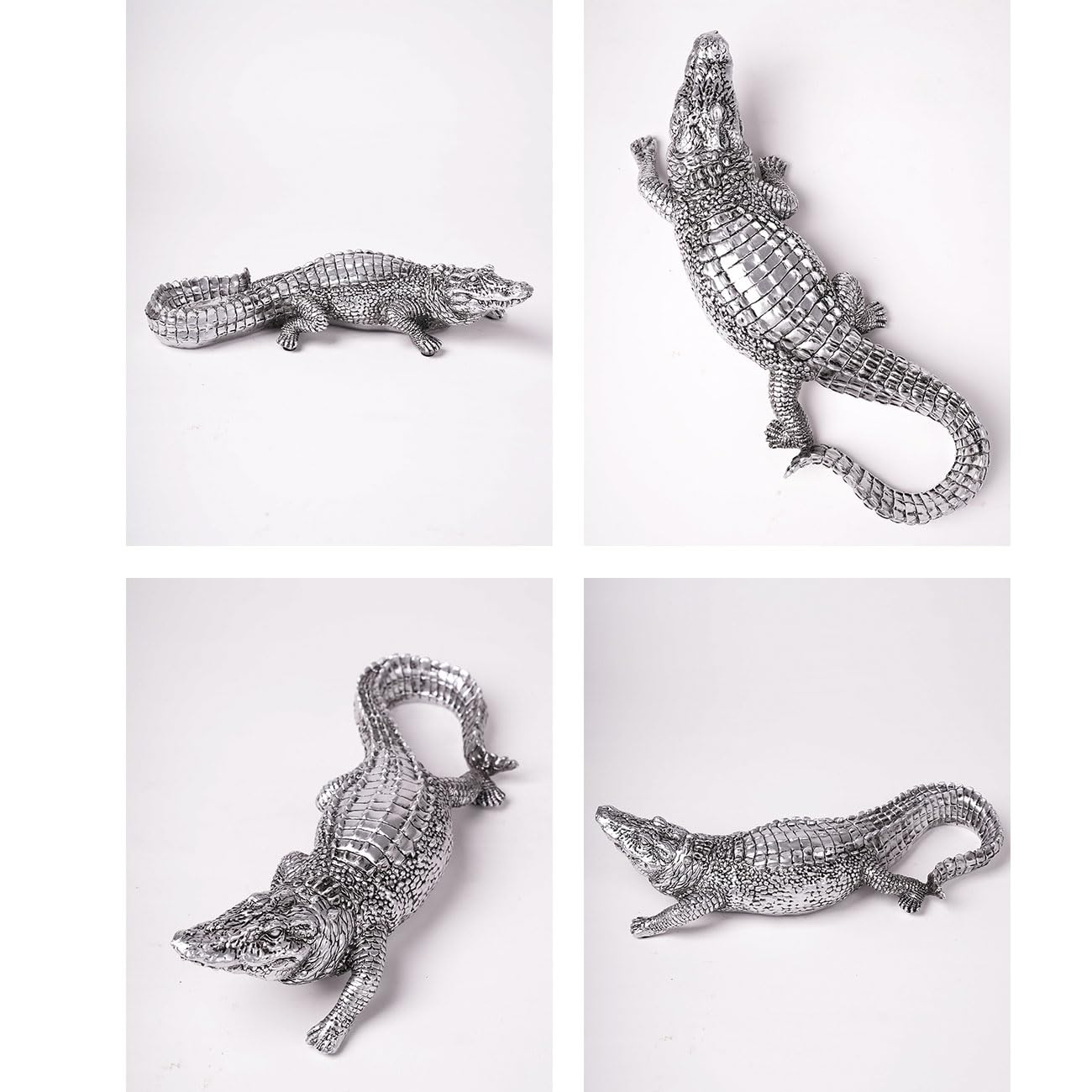 HAUCOZE Cocodrilo Figura Escultura Modern Decoración Animal Adorno 36cm