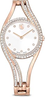 Swarovski Hyperbola Bangle Watch, Swiss Made, Metal Bracelet, Rose Gold Tone, Rose Gold-Tone Finish