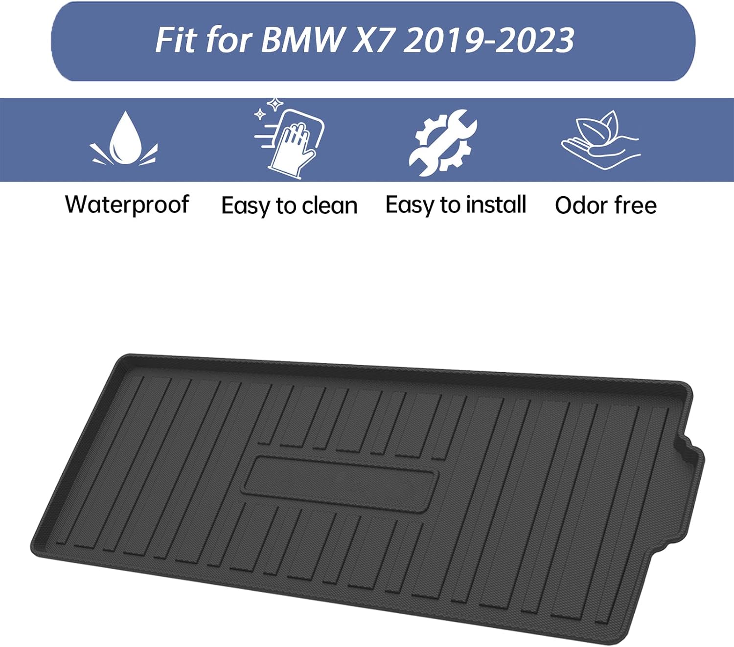 PSLER Cargo Mats Fit for X7 2024-2019 Cargo Liner Custom Trunk Mats for X7 All Weather Trunk Liner Car Mats Floor Liners