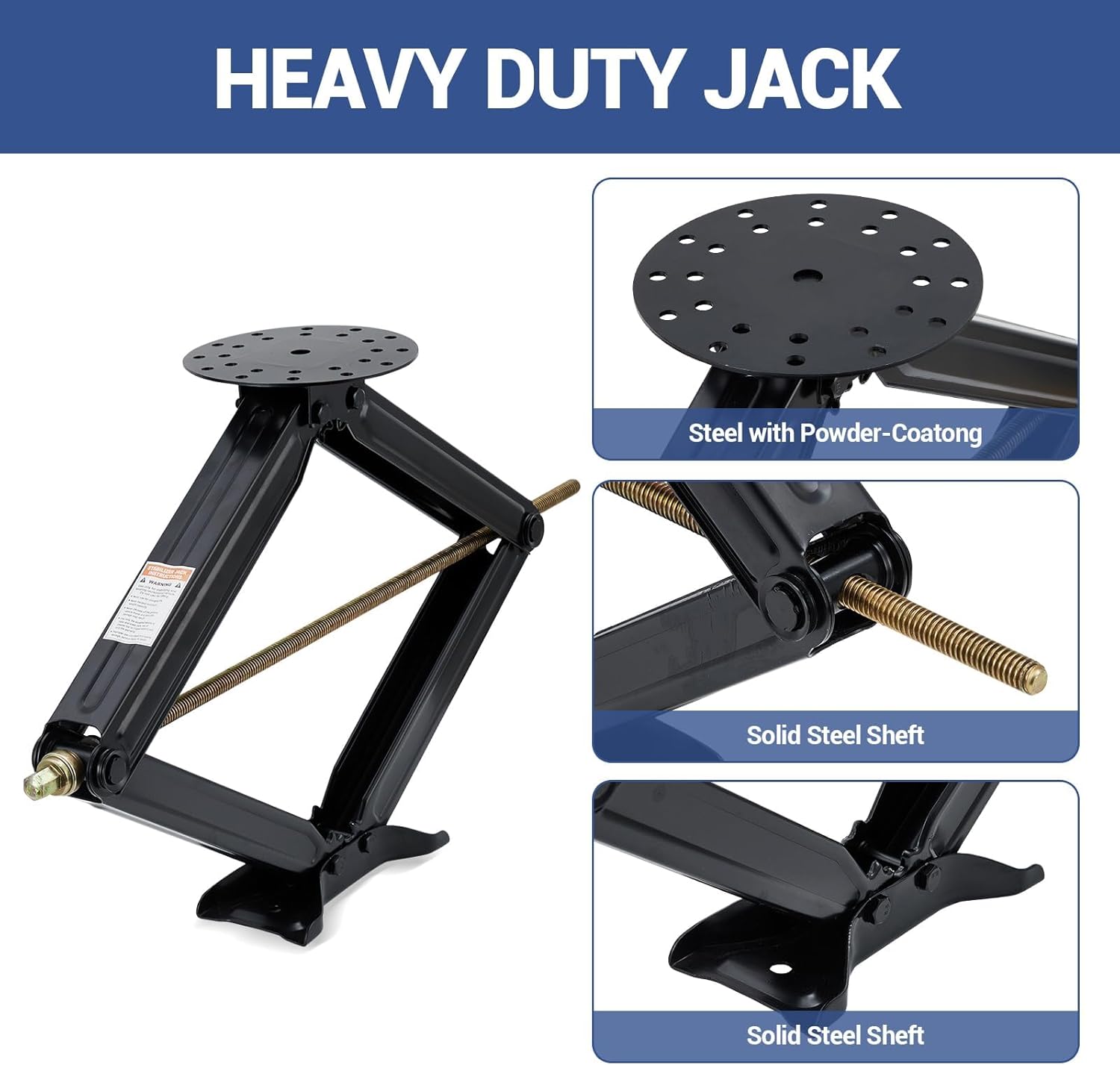 Scissor Lift Jacks Set of 2-7500Lbs Portable Car Scissor Jack, Universal High Lift Sissor Jack from 4.33"- 30" for Sedan SUV Truck RV Repair