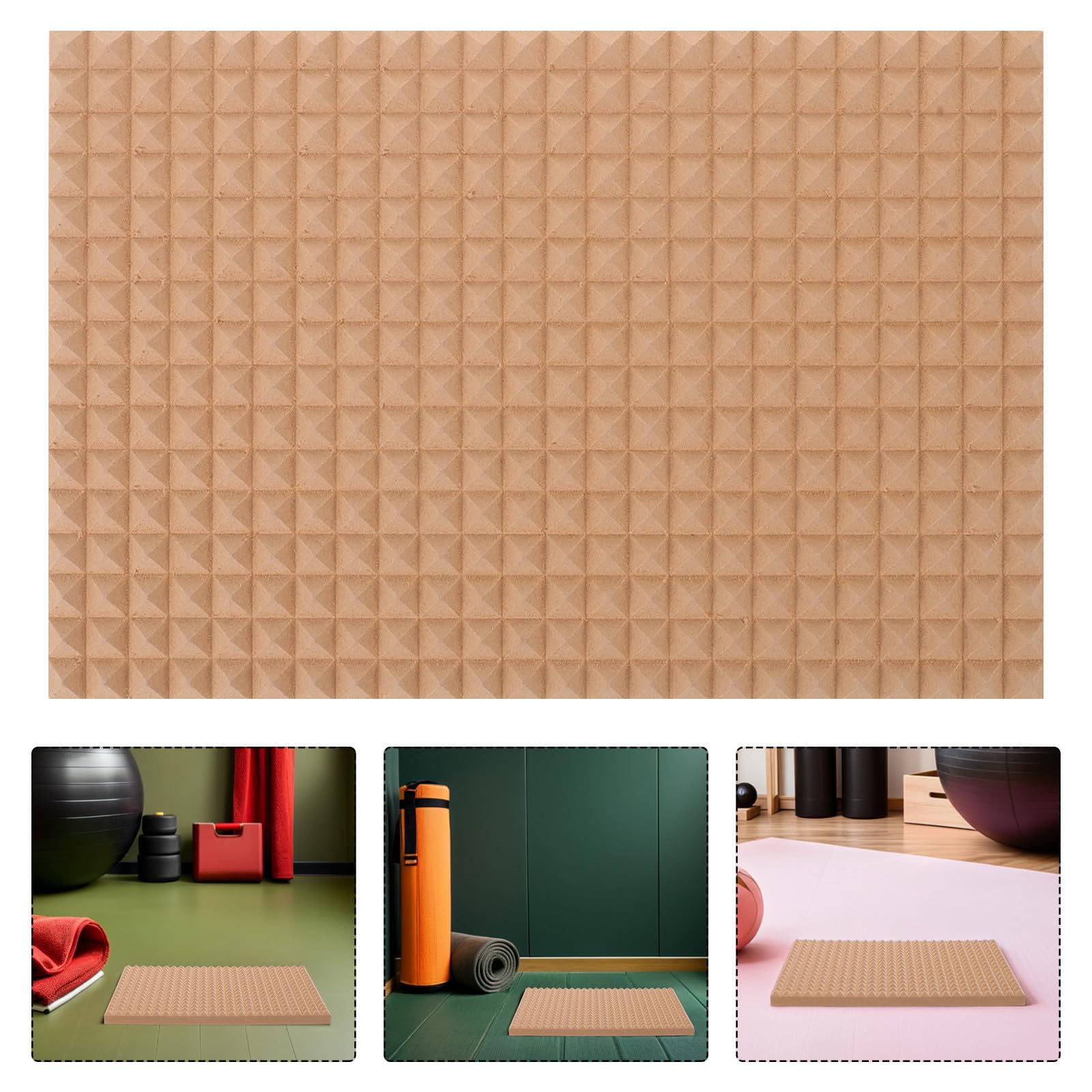 Healeved Esterilla de Acupresión de Madera para Pies Diseño Natural y Forma Cónica, Masajeador Portátil para Cuidado en Casa o Gimnasio