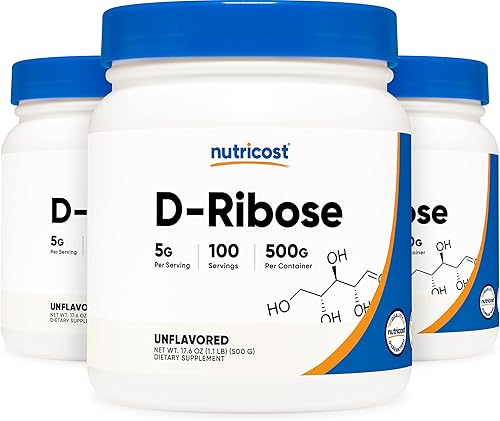 Miniatura 10 de Nutricost D-Ribosa en polvo de 1764oz 5000 mg por porción sin OMG 1764oz