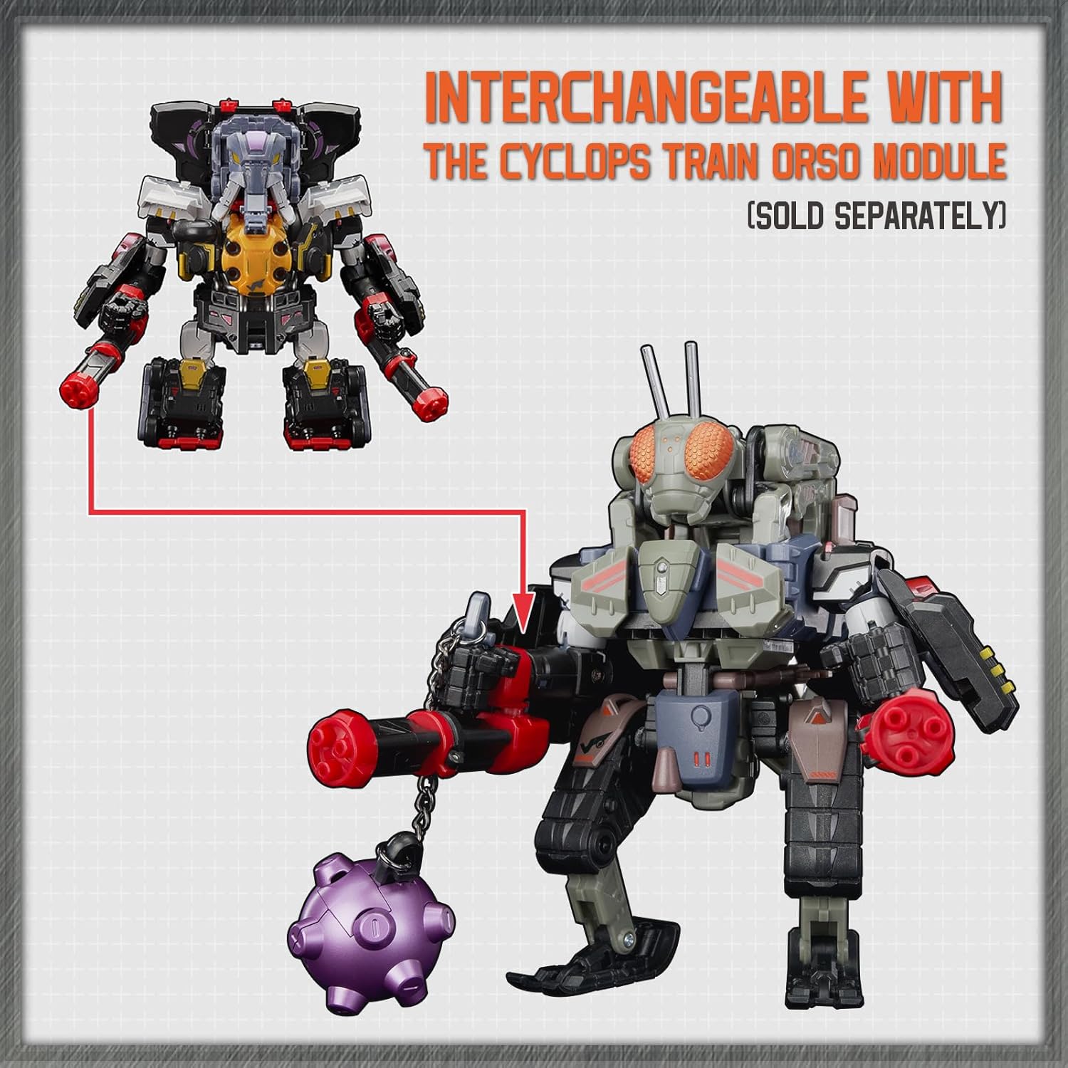 BEASTBOX MECHABEAST BMM-02 ZOMBIETRACK Deformation Toys Action Figure, Transforming Mecha Elephant & Train, for Boys & Collectors, Ages 15+