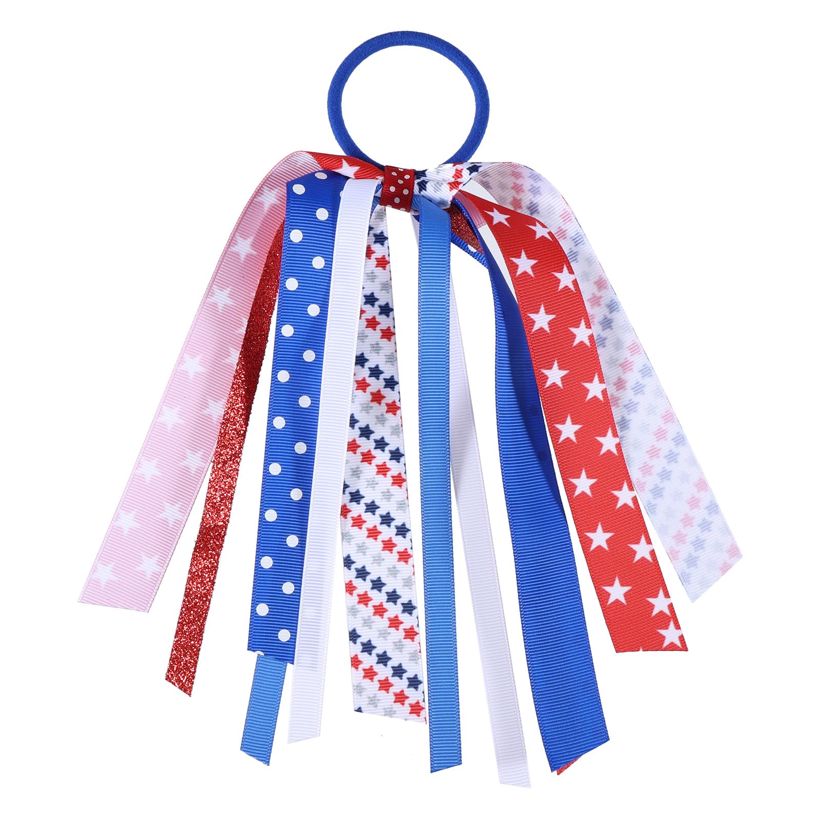 Amazon.com : Girls Patriotic Ponytail Hair Ribbon Streamer 
