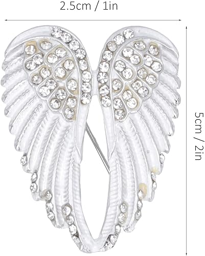 Miniatura 2 de Alas de ángel de cristal, broches, colgantes, accesorios de joyería, 4 piezas, alas de ángel, broches, accesorios de bricolaje, Aleación de