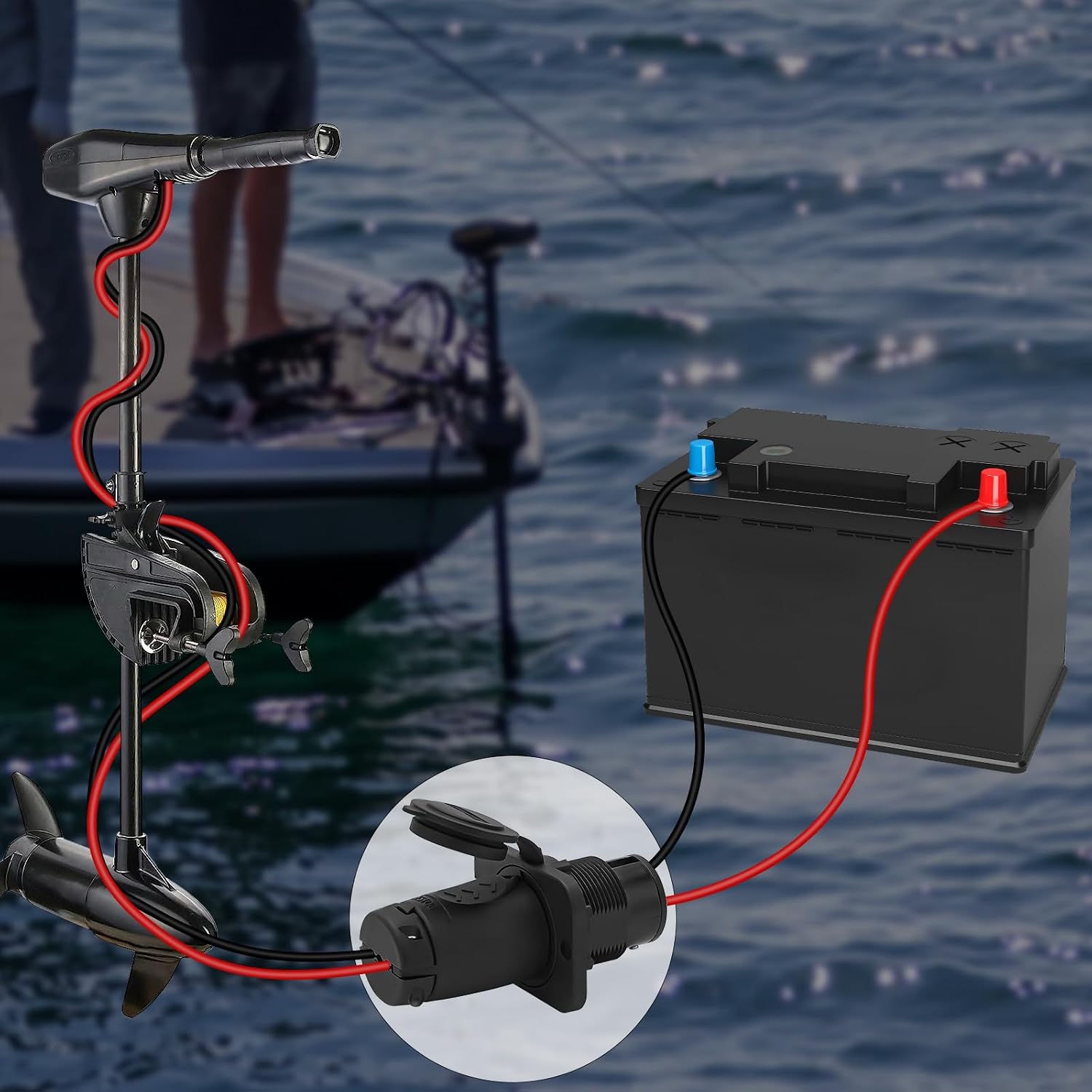 Clips Para Cable Del Transductor De Motor Eléctrico - Universales Para Minn Kota, Garmin, Motorguide