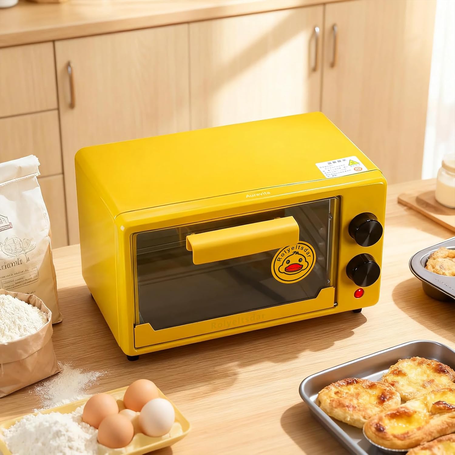 5 Inch MIni Toaster Oven Cooker for Bread, Bagels, Cookies, Pizza, Paninis & More