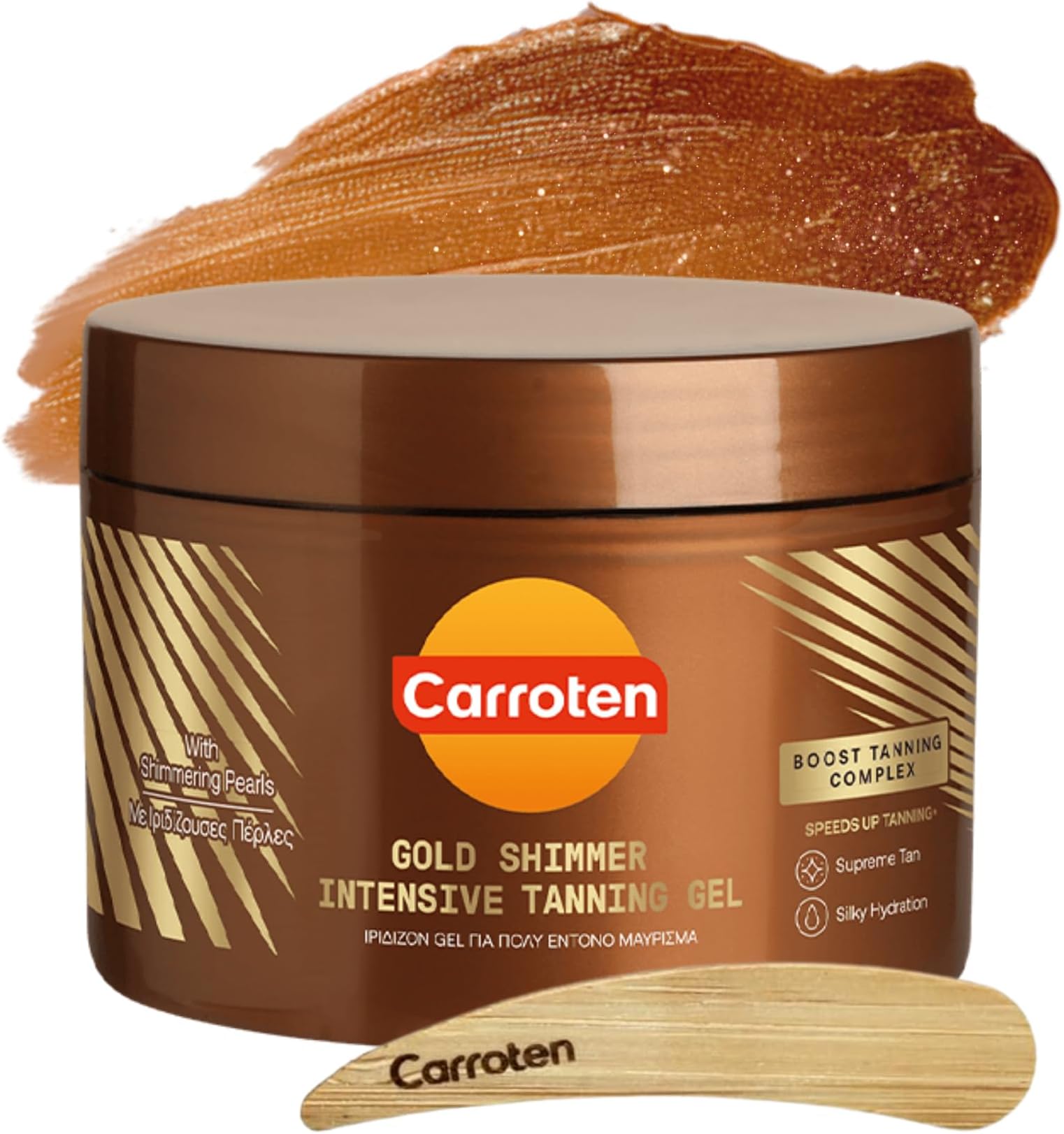 Gold Shimmer Intensive Tanning Gel 150 ml - Tan Express Accelerator - Sunbed Tanning Accelerator - Sunscreen without SPF