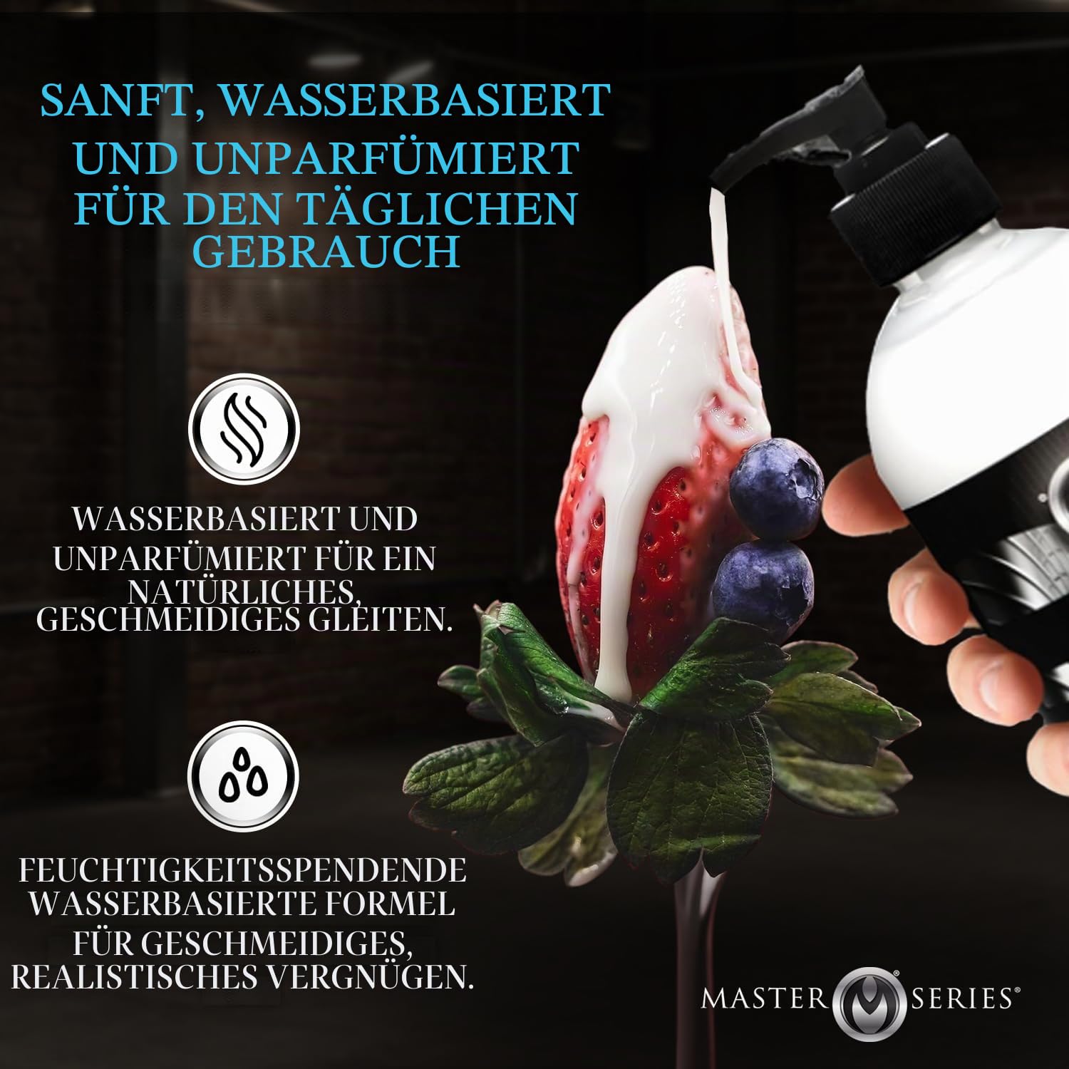 Master Series Cremige weiße unparfümierte wasserbasierte Körperglide 34oz