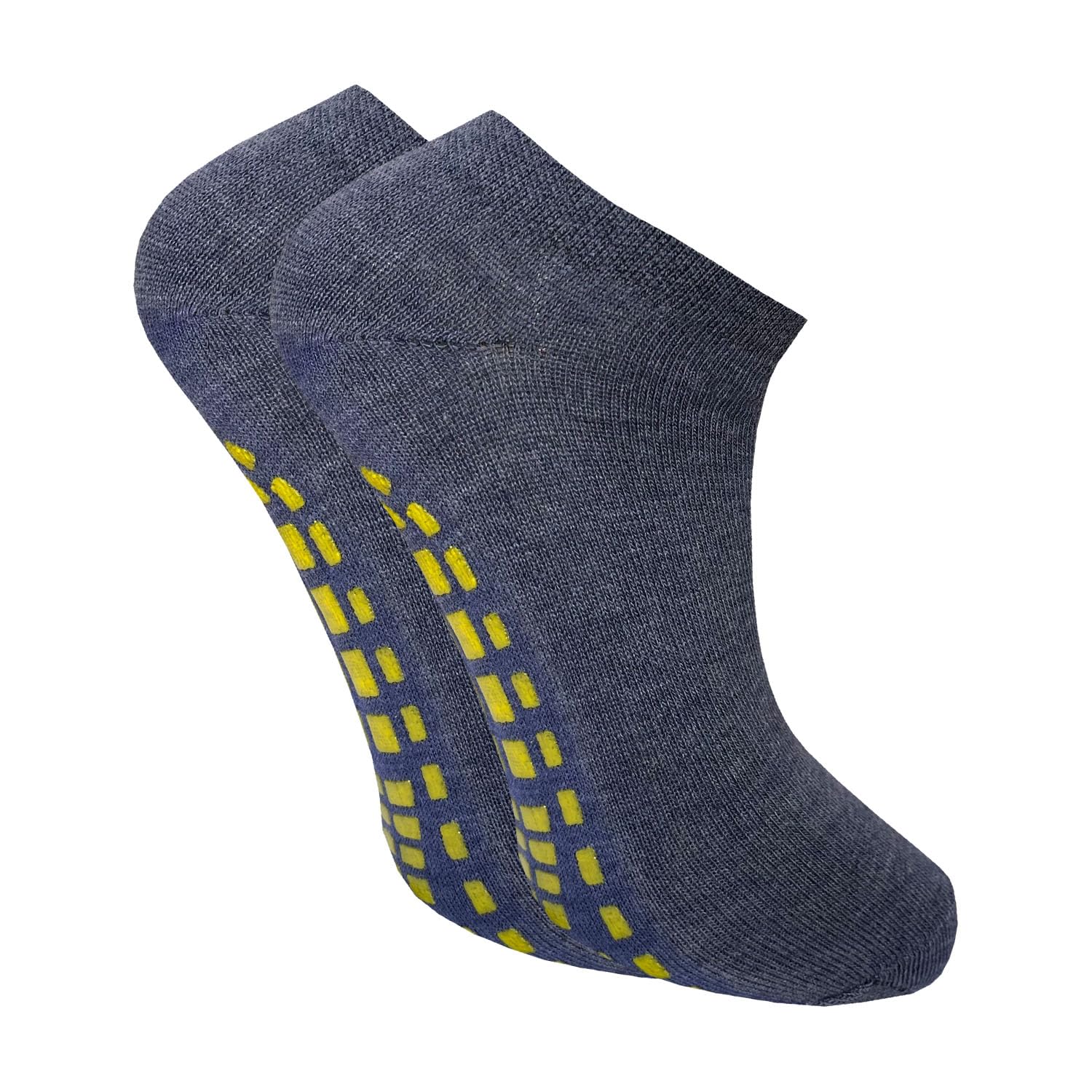 Comfortable Grey Ankle Socks with Yellow Grip for Anti-Slip Support – Soft Cotton, Breathable Design-picture-46
