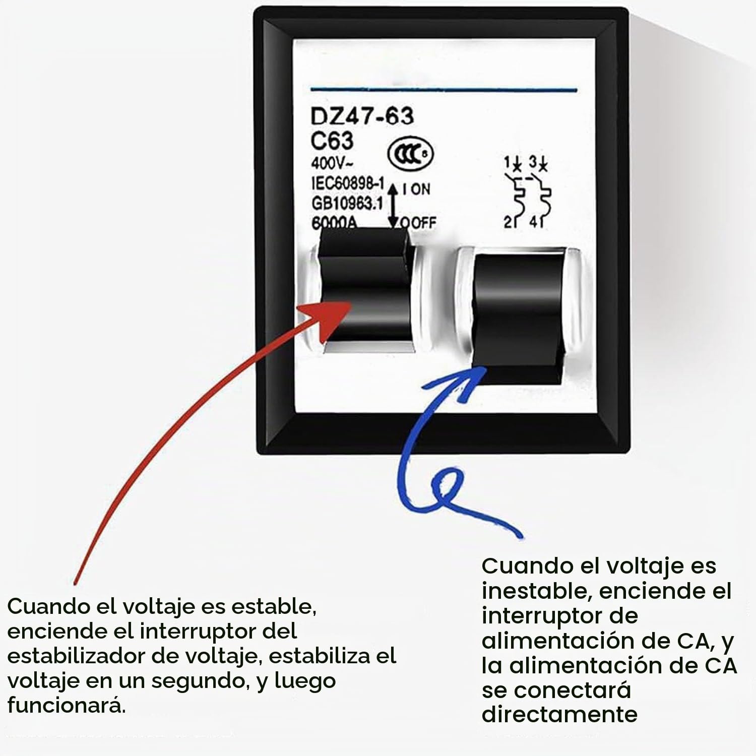 Estabilizador Voltaje Ultrabajo 220 V, 6800 W/15000 W/20000 W, Estabilizador Voltaje Potencia Completamente Automático, Pantalla Voltaje Doble Pantalla Digital, 6 Protecciones Principales,15000W