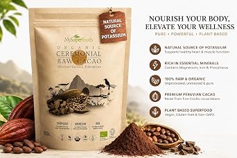 MySuperfoods Organic Raw Ceremonial Cacao 200g, Natural Source of Potassium