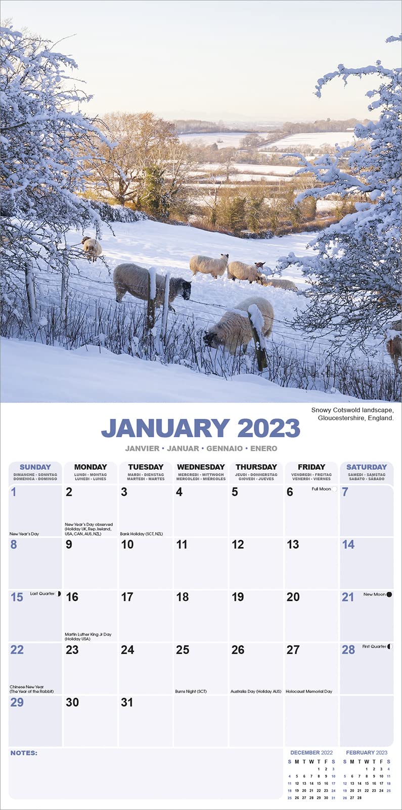 Seasons 2023 Wall Calendar