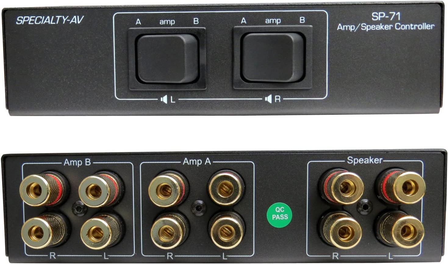 2-Way Amp Amplifier Receiver to 1 One Pair of Speakers Selector Switch Switcher Splitter Combiner