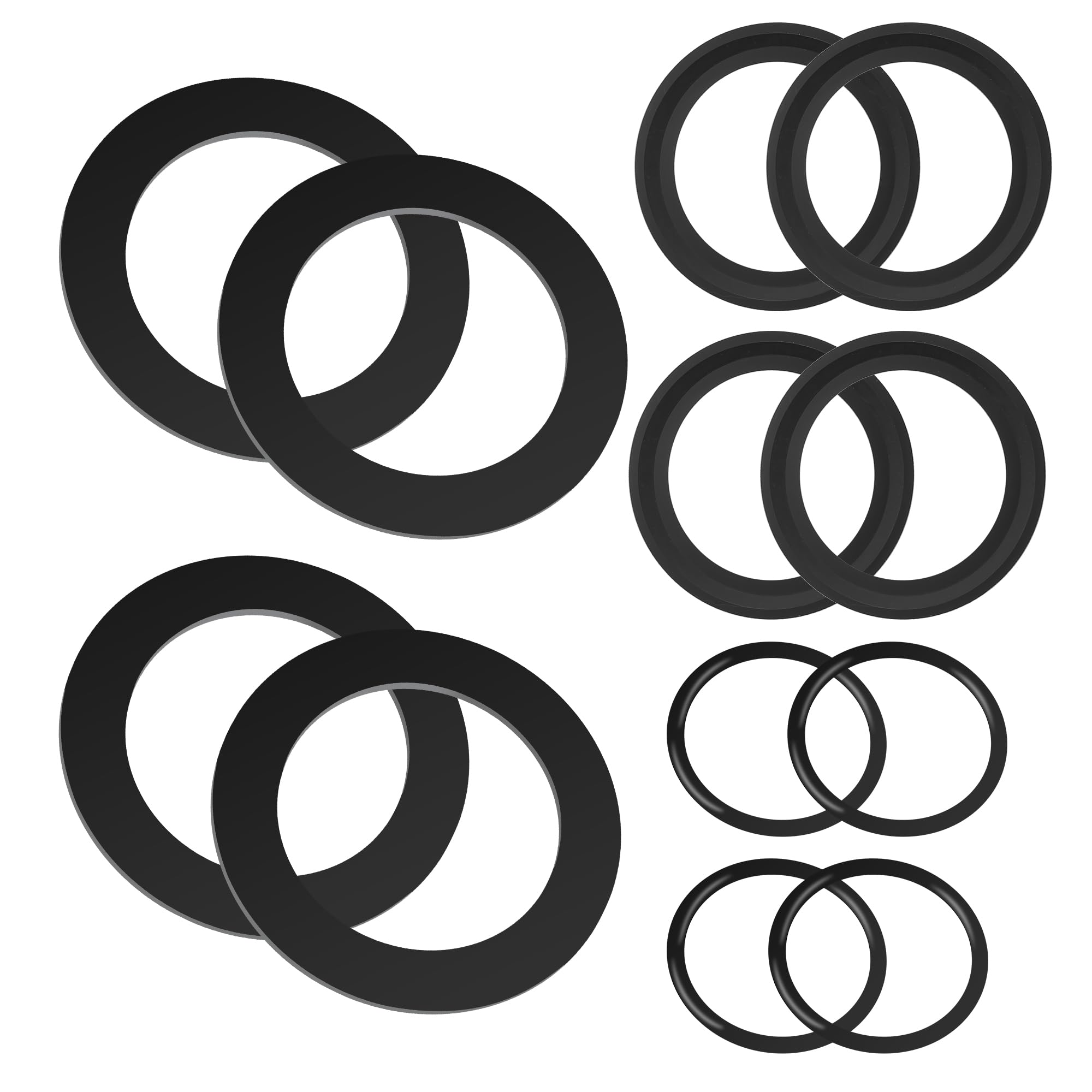 Photo 1 of 25076RP Washer and Ring Kit (12-Pack) - Replacement O-Ring Rubber Washers for Intex Pool Plunger Valves & 1-1/2in Fittings - Fits Models 10745, 10262, 10255, 11235 - Seals for Pool Hose & Pump