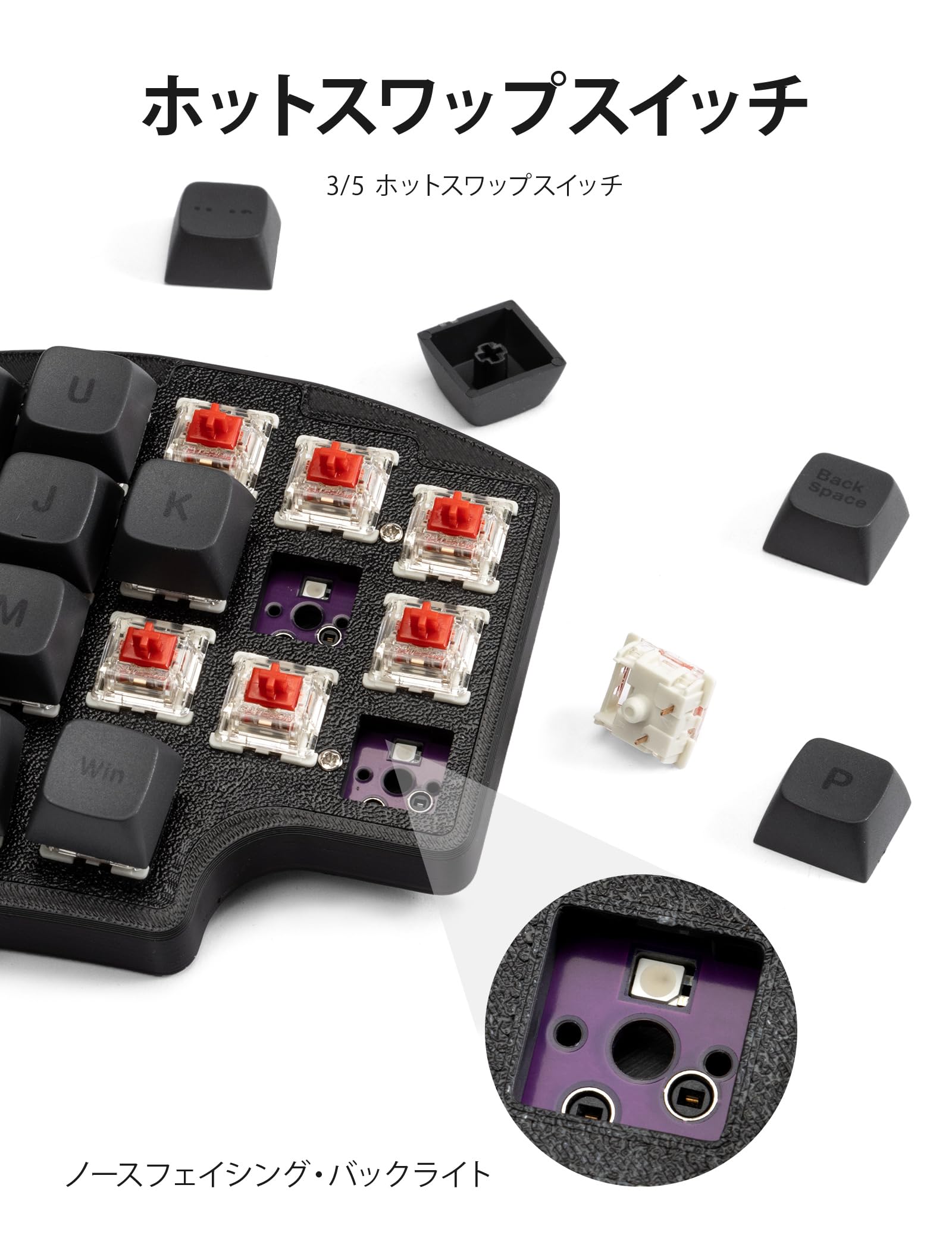 Amazon | Koravax 分離型キーボード Corne 3x5 36キー 左右分離