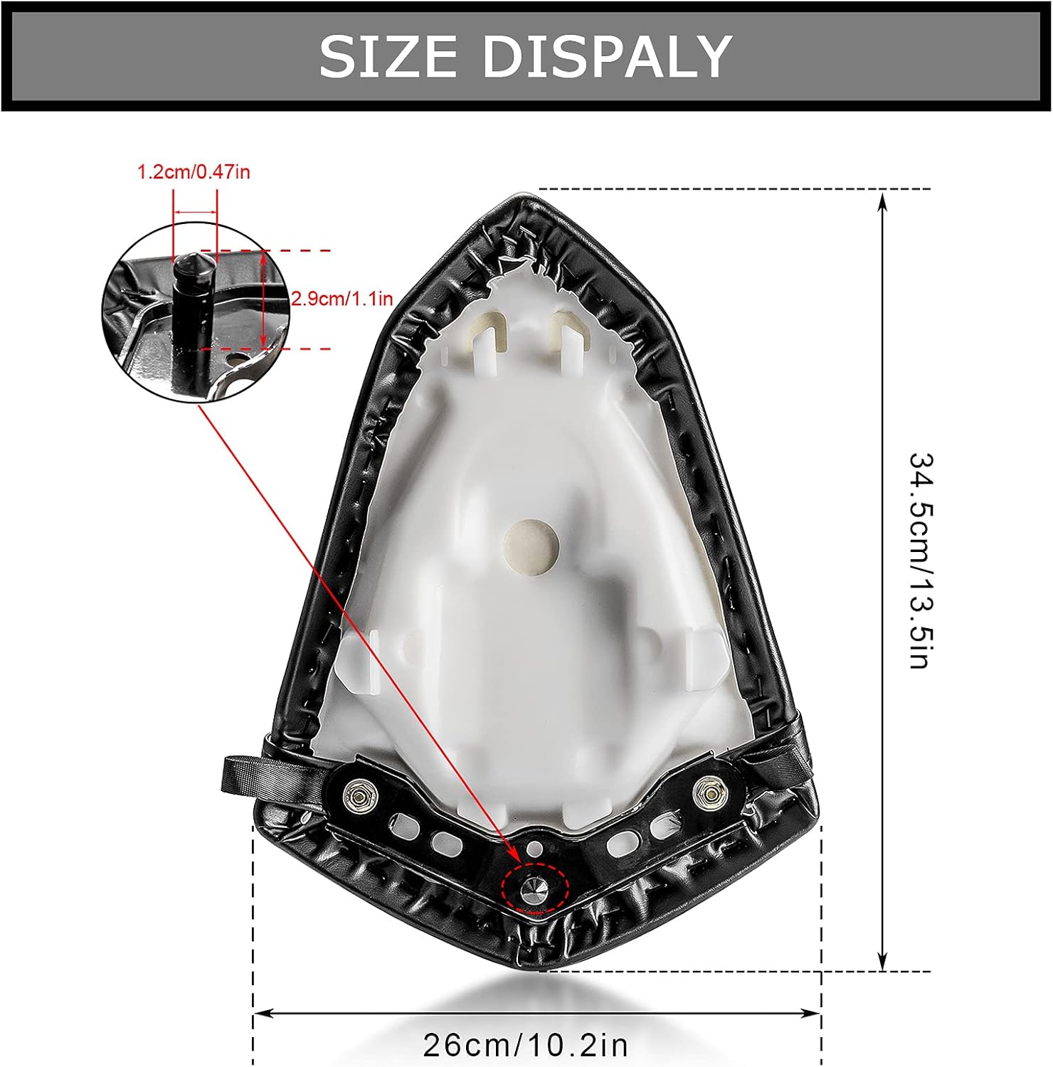 PSLER Seat Pillion Cushion for Ninja 300 300R EX300 2013-2019 Passenger Seat