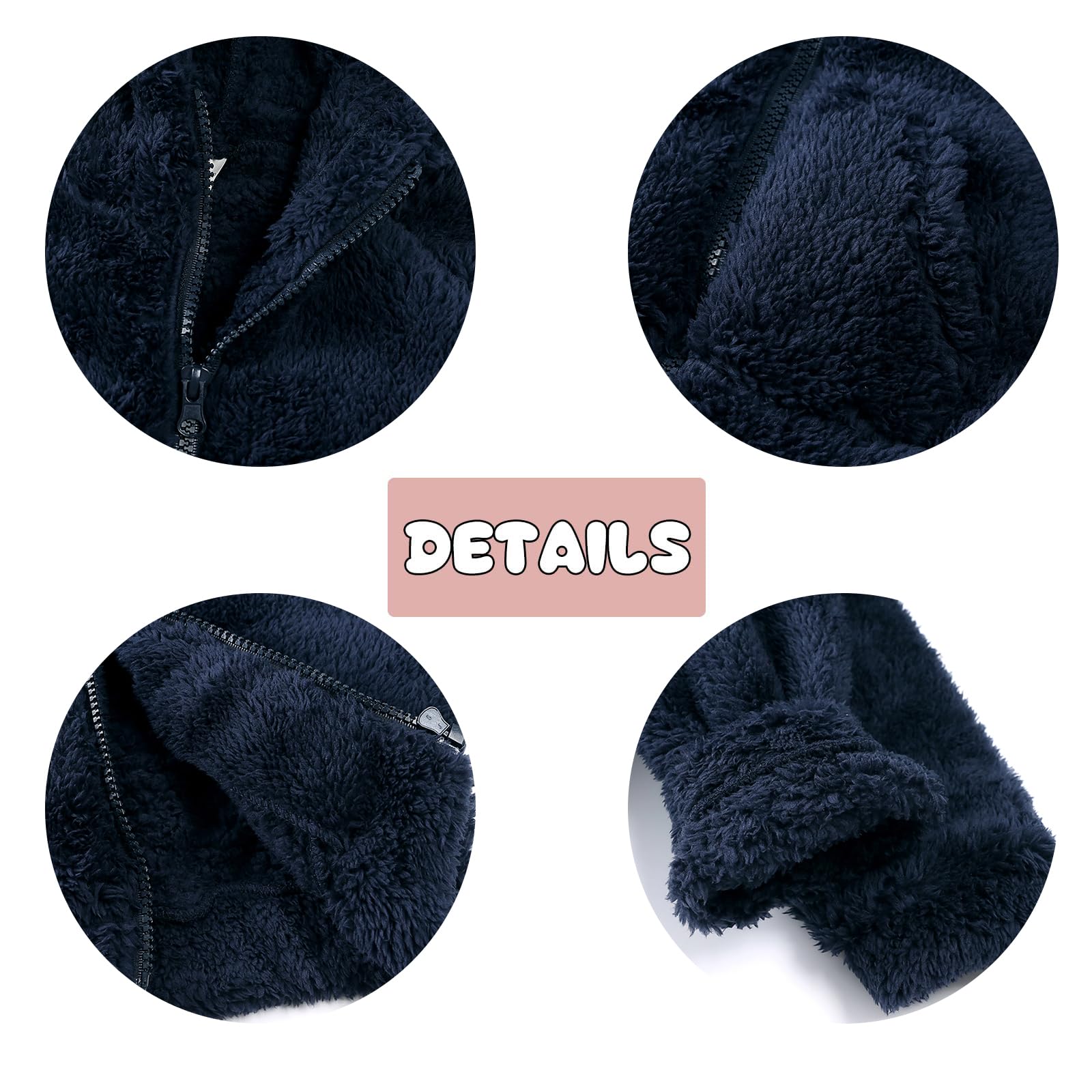 Bebé Niña Chaqueta Polar Para Abrigo con Capucha Cremallera Ropa de Invierno Cálida Para Infantil Niñas y Niños Ropa