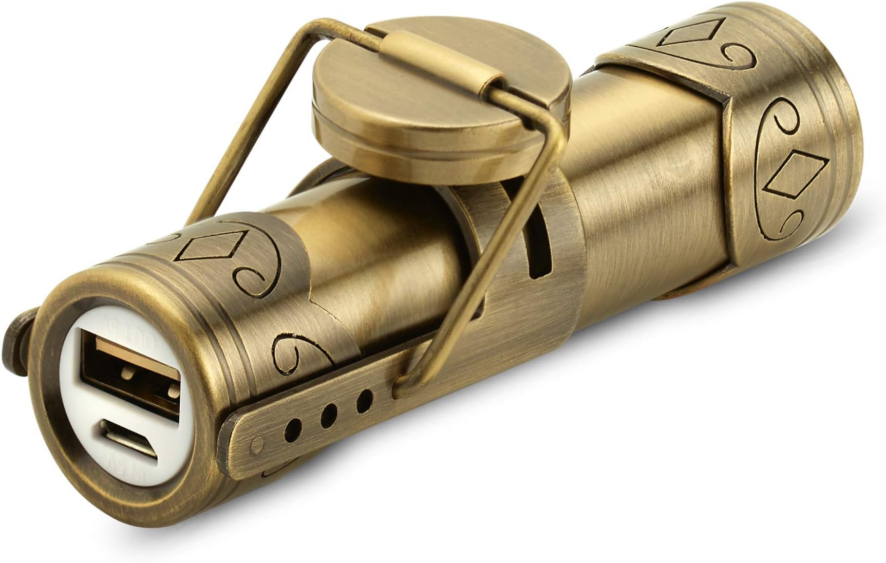 Steampunk Powerbank | Power Bank Portable Charger | 3000 mAh External Battery Charging Bank | 3-in-1 universal charging cable