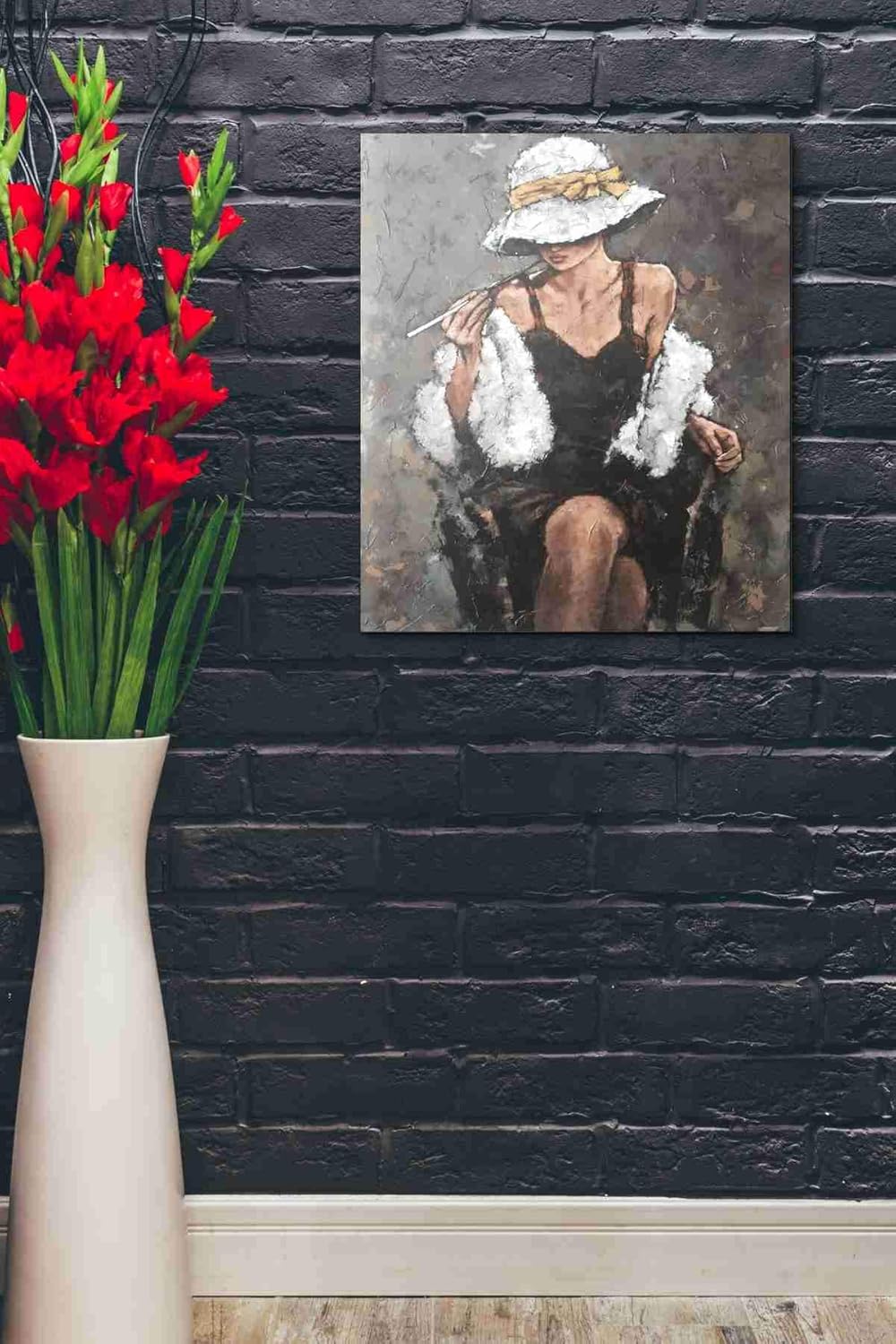 Amazon Com Epic Graffiti Shokko Canvas Wall Art 26 X 34 White Posters Prints