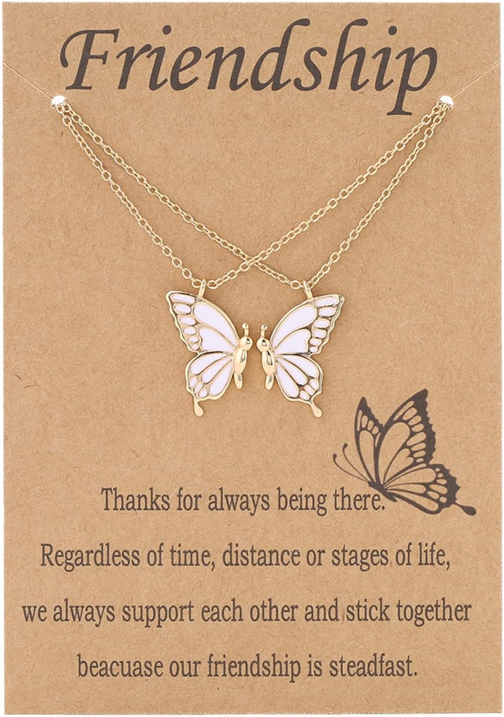 ApsvoFriendship Necklace 2 Best Friend BFF Necklace Gifts for Women Friends Long Distance Birthday Gifts