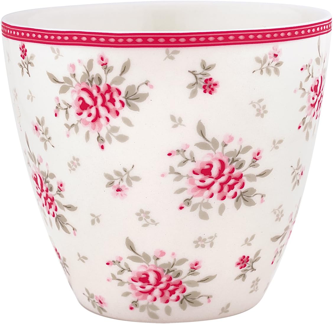 Greengate latte cup, flora white