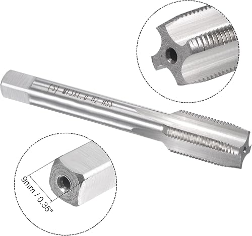 Miniatura 3 de uxcell M13 x 0.039 in Juego de llaves métricas y troqueles, rosca de máquina con troquel de roscado redondo, kit de grifo y troquelado
