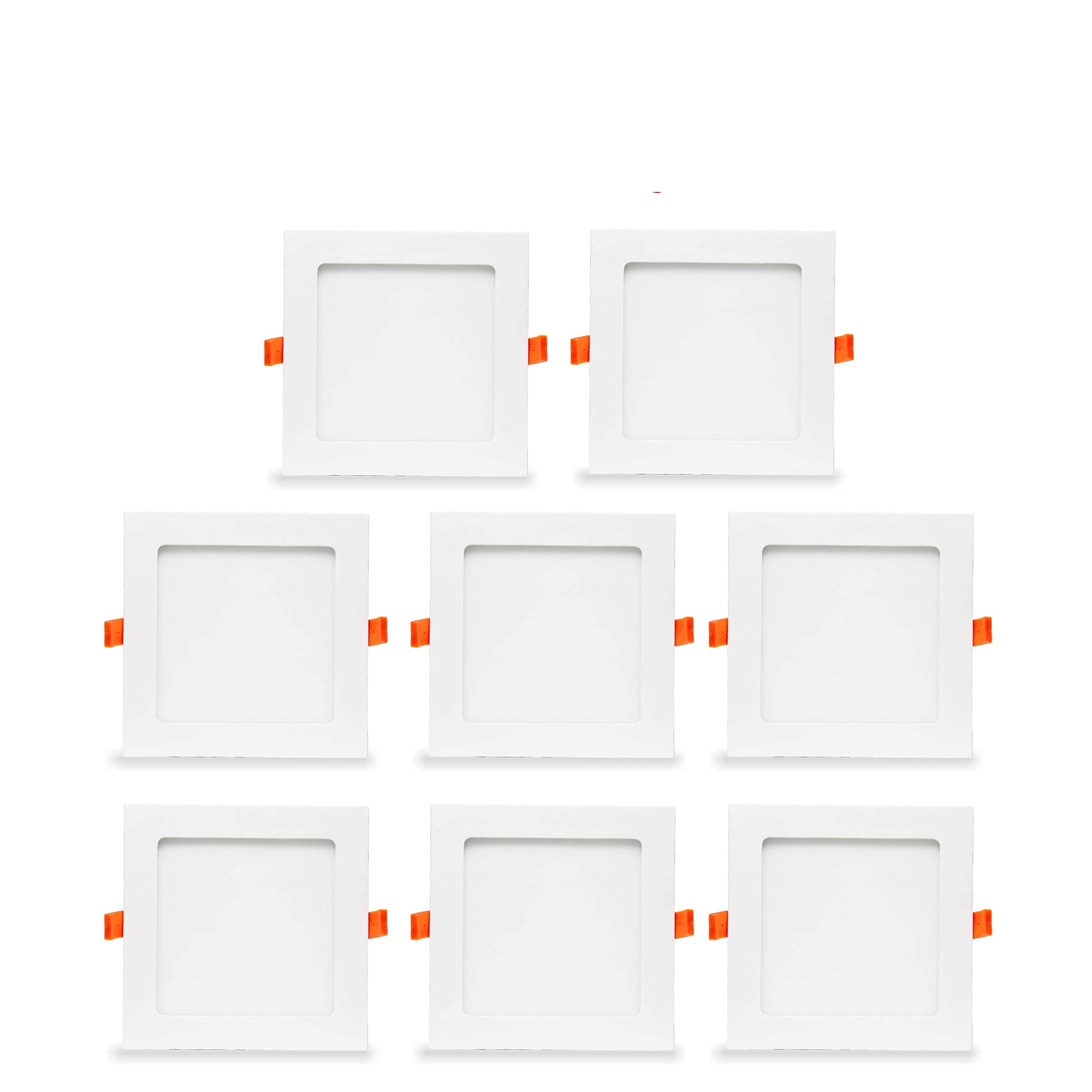 BRIGHTO 18W Square Ceiling LED Light Panel - Pack of 8