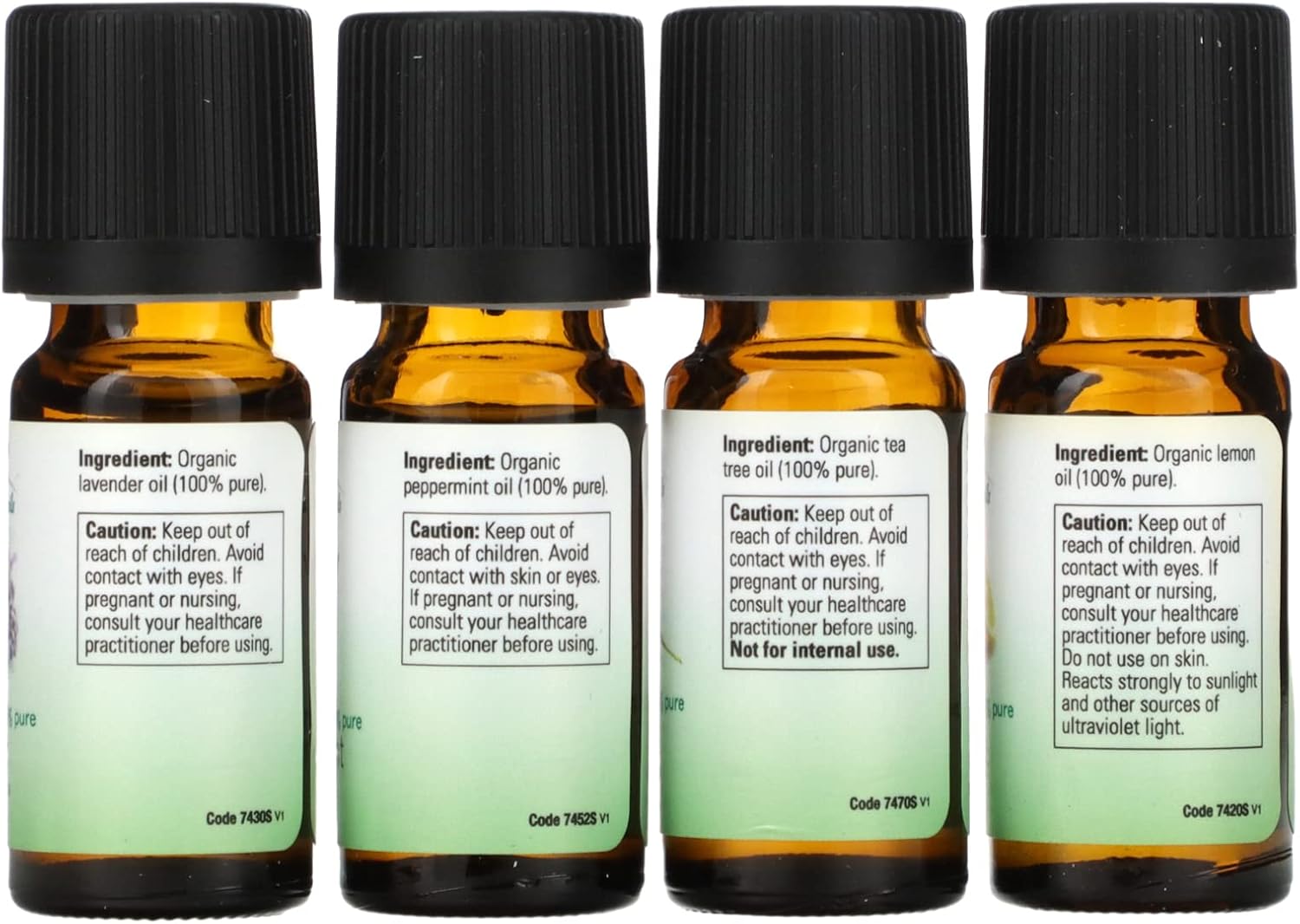 Let It Be Organically Organic Essential Oils Kit Now Foods 4 (10ml Bottles) Kit