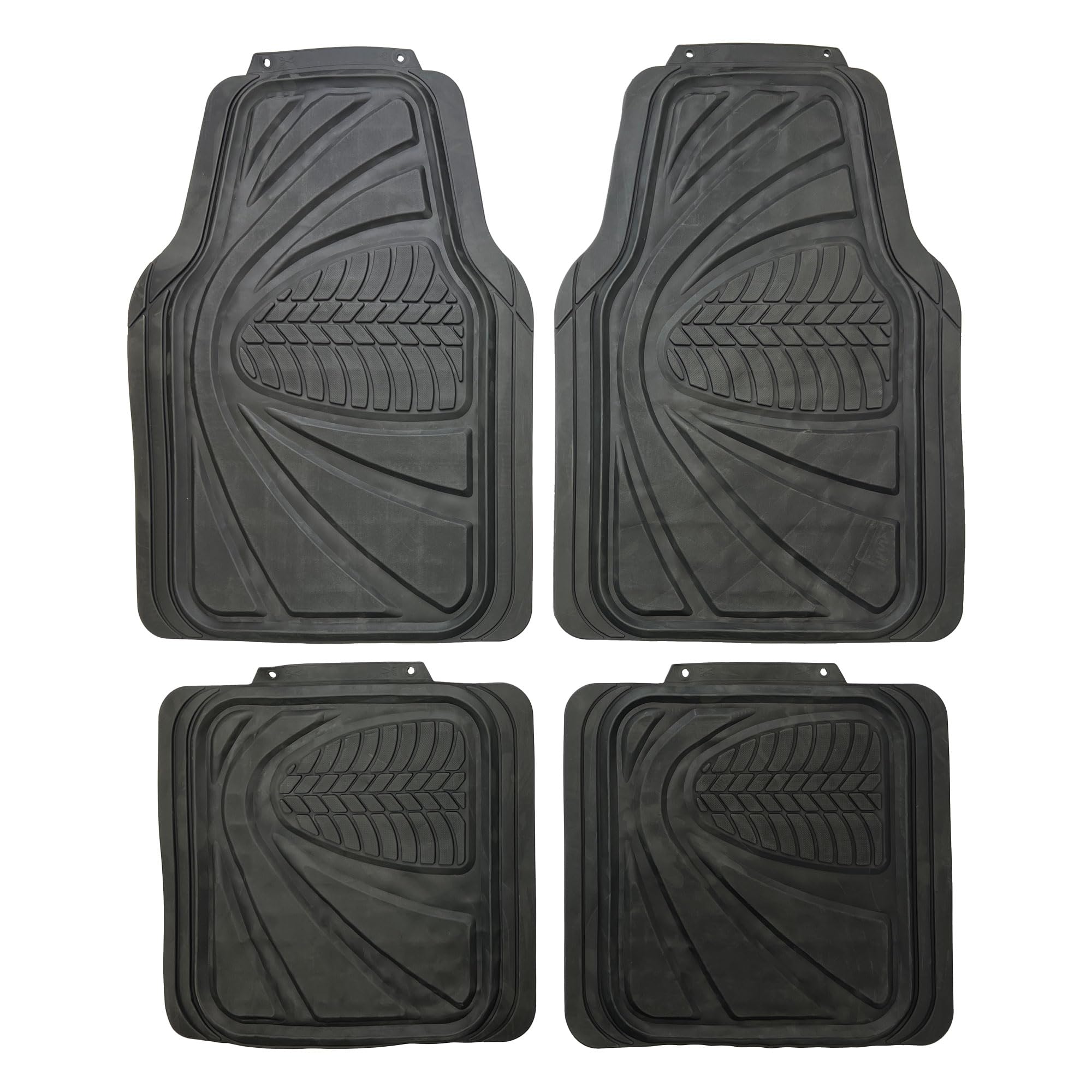 4Pc Universal Heavy Duty Sakura Tyre Tread Rubber Car Mats Non Slip Washable Van 5011927223910