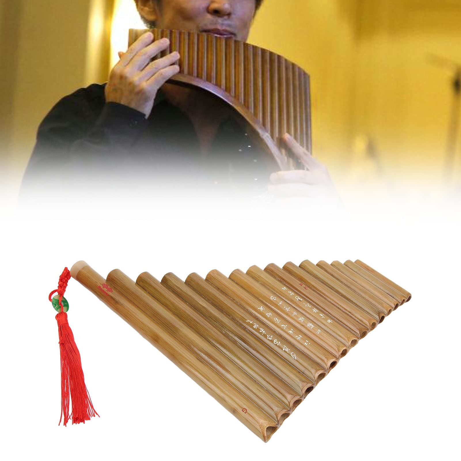 Flauti di Pan, Flauti di Pan Facili da Imparare, Flauto Ecologico con Strumento di Pulizia per Suonare Mano sinistra