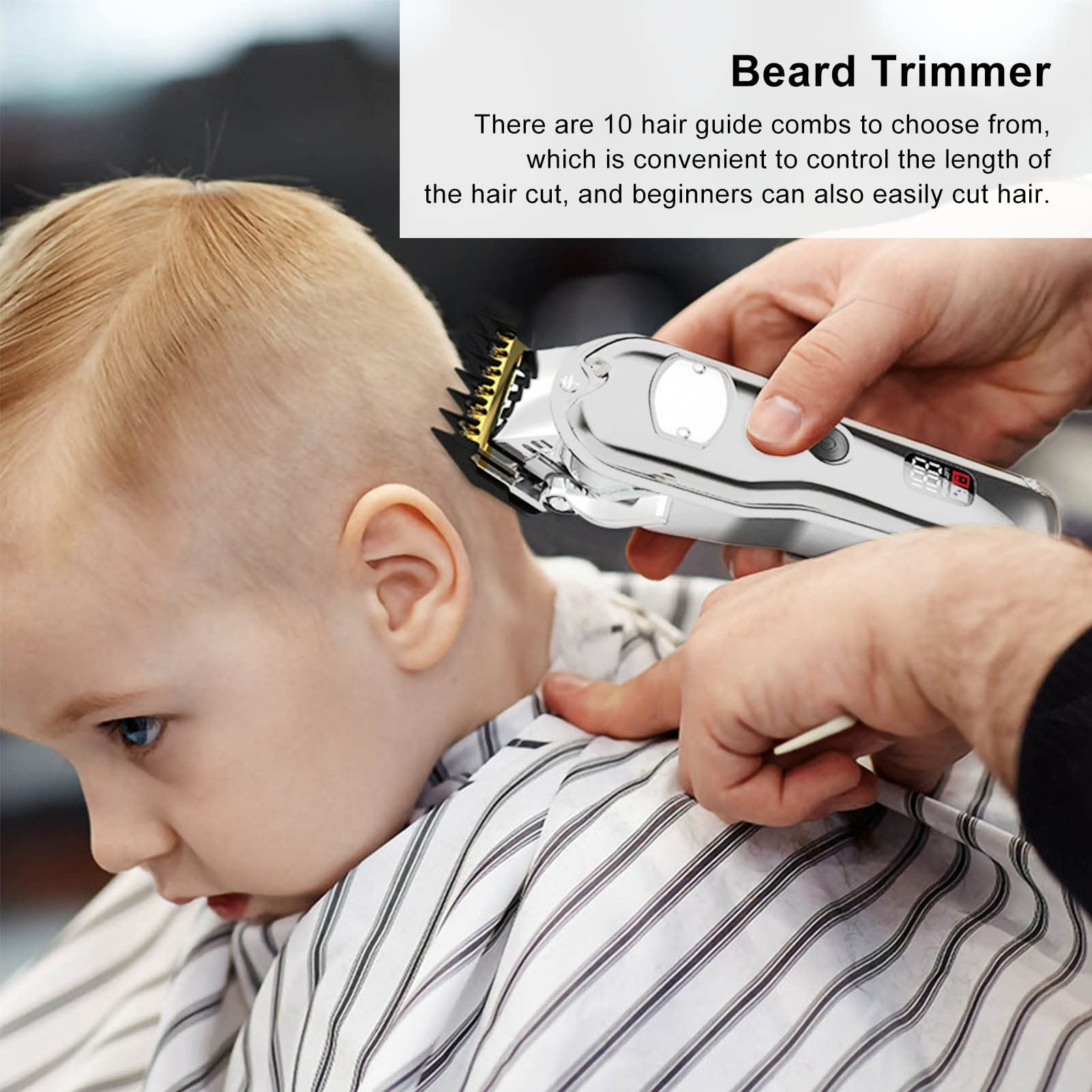 Haircut Kit, LCD Display Body Groomer Edelstahlklingen Haarschneidemaschine für den persönlichen professionellen Gebrauch