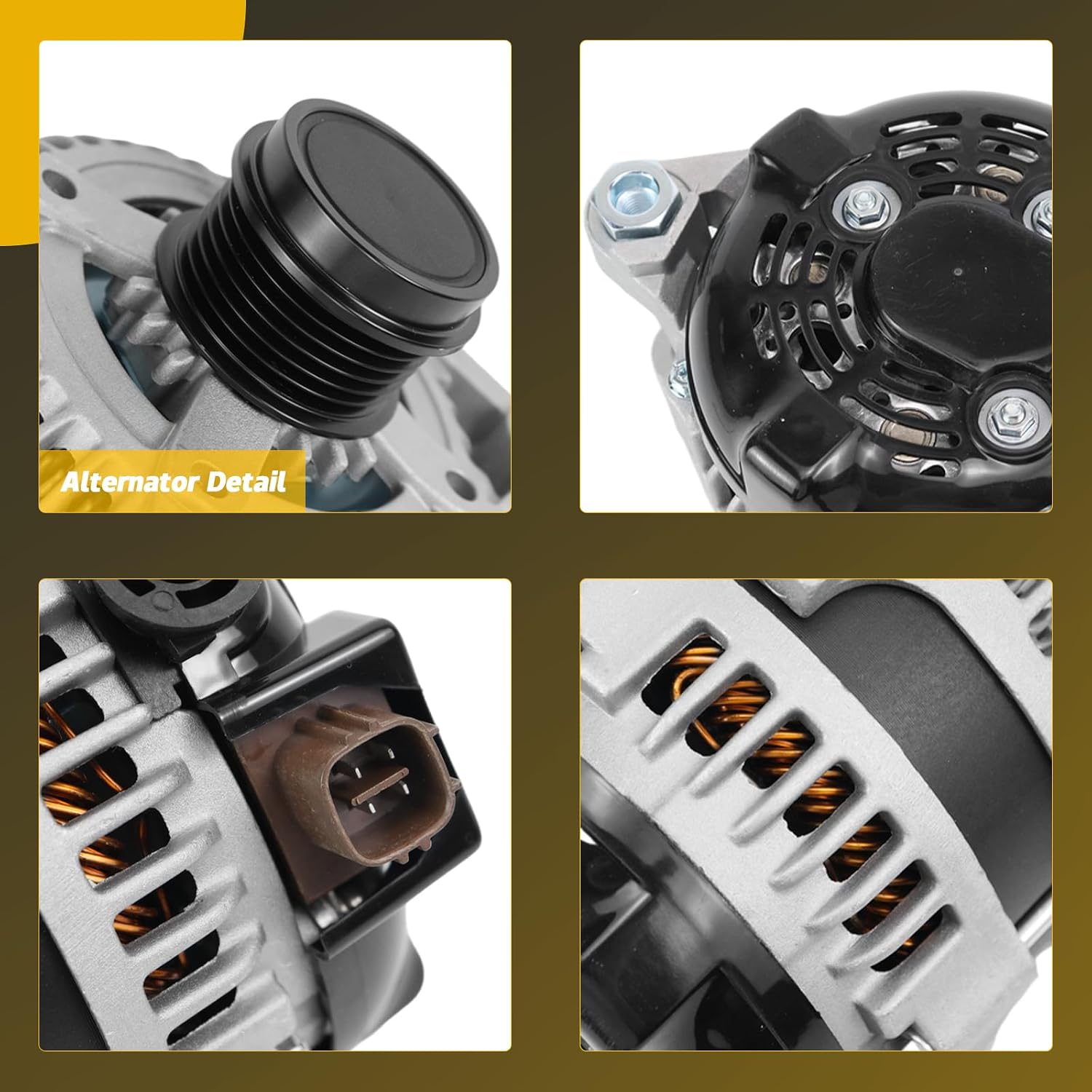 11402N 27060-36011 Alternator 2.5L for Toyota Camry L/LE/SE/XLE/XSE 2.5L L4 2012-2015, for RAV4 2.5L L4 2009-2012, for Toyota Scion TC 2.5L L4 2011-2016, OE# 1042102270 1042102340 1042102341