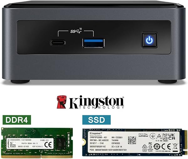 Intel NUC, Intel NUC 10 Mini PC, Frost Canyon NUC10i5FNHN, mini computadora Win10 Pro, Intel Core i5-10210U, hasta 4,2 GHz turbo, 4 núcleos, 25 W Intel UHD Graphics, WiFi6, Thunderbolt 3 (16 GB de RAM + 512 GB SSD) 🥇✔️ ® A Pedido 🏆™