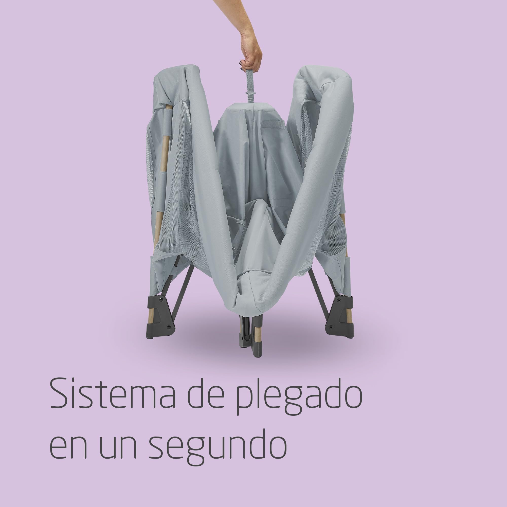Maxi-Cosi Swift 3 en 1 Cuna de Viaje Bebe, 0-3.5 años, Máximo 15 kg, Parque Cuna Bebe, Colchón 2 en 1, Ligera, Plegado en 1 Segundo, Bolsa de Viaje, Eco Care, Beyond Grey