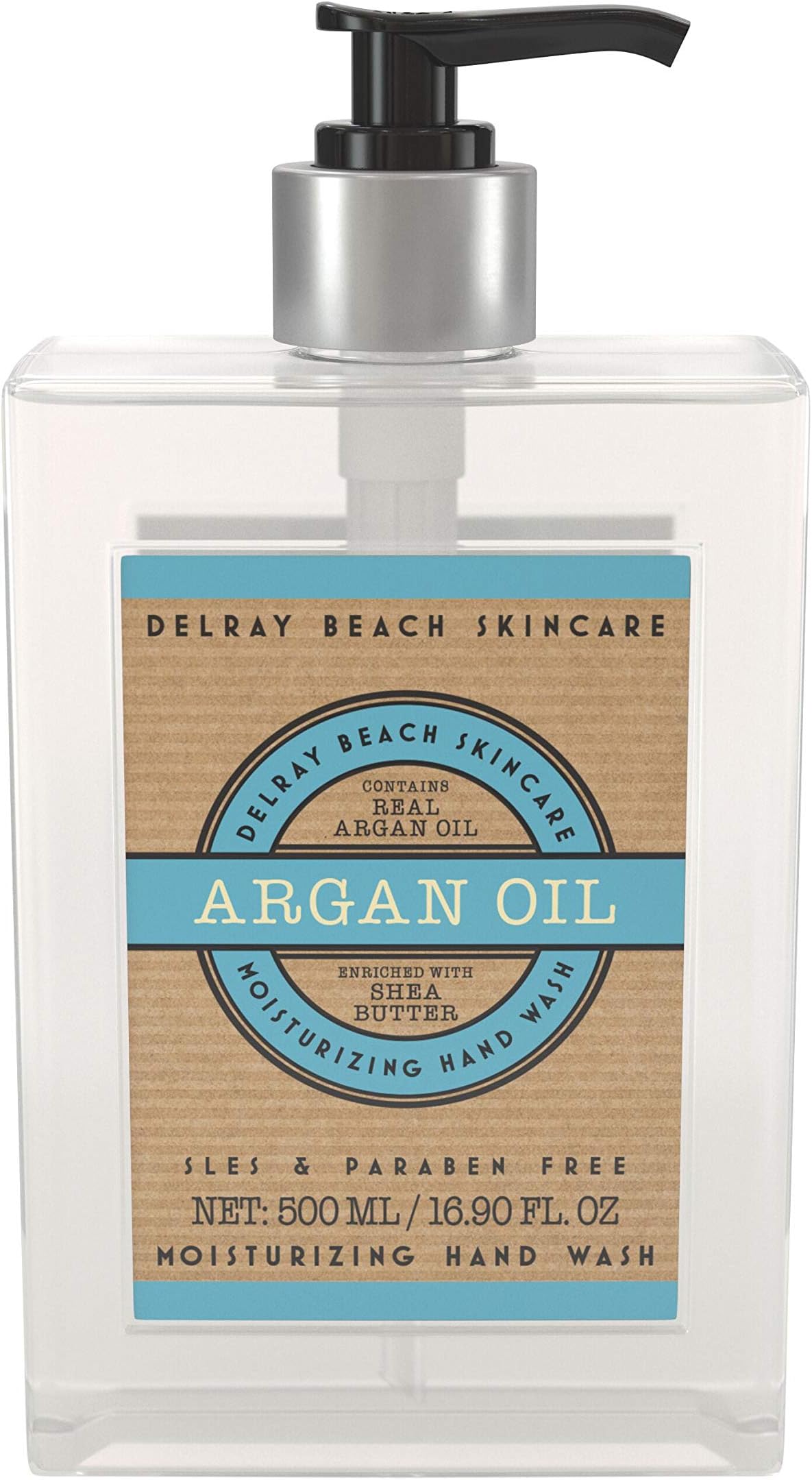 Delray Beach Skincare - Argan Oil - Luxury Moisturizing Hand Wash, 500 ml / 16.90 fl oz